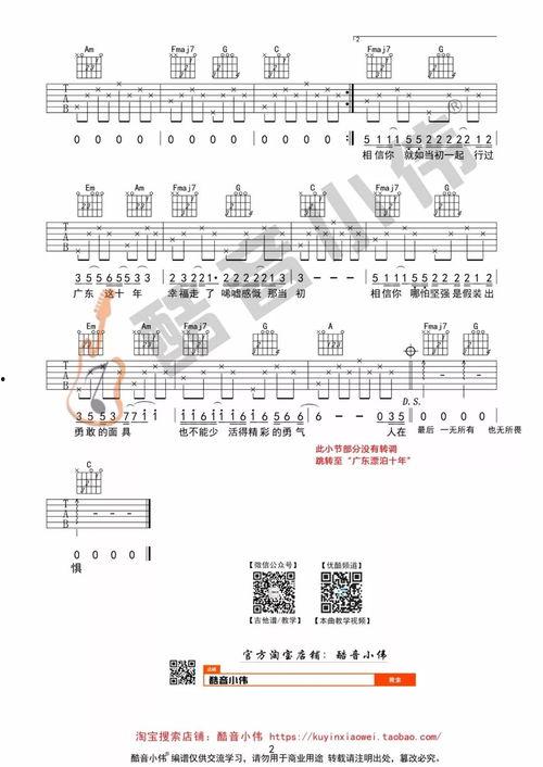 吉他谱视频教学,轻松掌握弹奏技巧